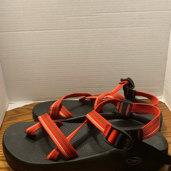 Vibrant Red Chaco Z/2 Unaweep mens Sandals size 13 sports hiking trails running - Picture 8 of 13